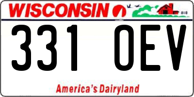 WI license plate 331OEV