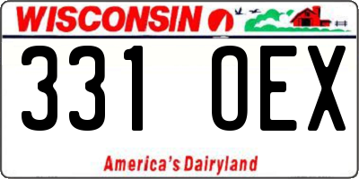 WI license plate 331OEX