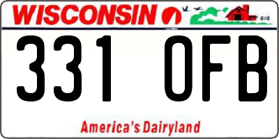 WI license plate 331OFB