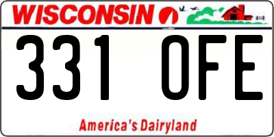 WI license plate 331OFE