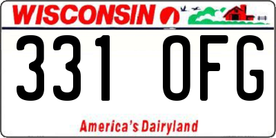 WI license plate 331OFG