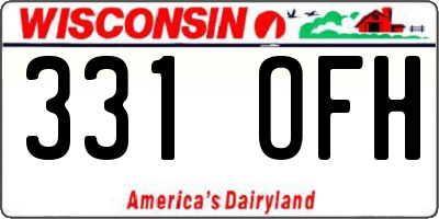 WI license plate 331OFH