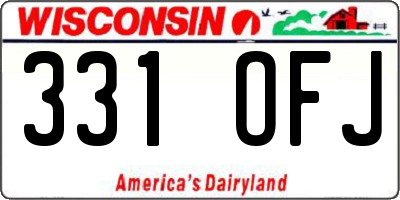 WI license plate 331OFJ
