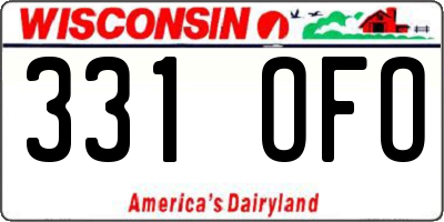 WI license plate 331OFO