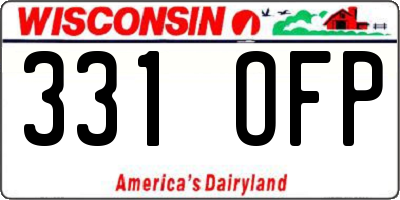 WI license plate 331OFP