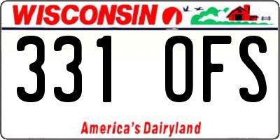 WI license plate 331OFS