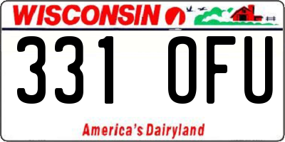 WI license plate 331OFU