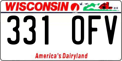 WI license plate 331OFV