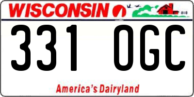 WI license plate 331OGC