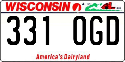 WI license plate 331OGD