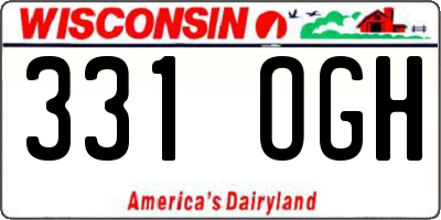 WI license plate 331OGH