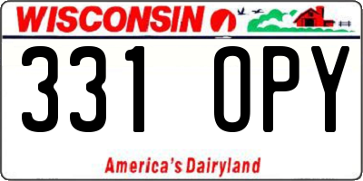 WI license plate 331OPY