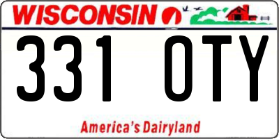 WI license plate 331OTY