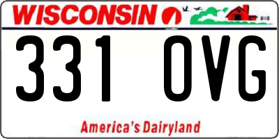 WI license plate 331OVG