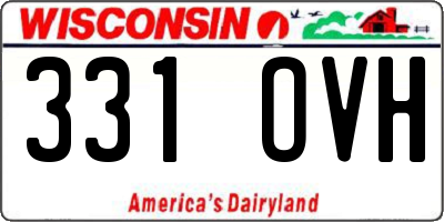 WI license plate 331OVH