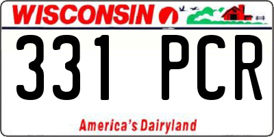 WI license plate 331PCR