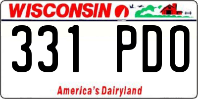 WI license plate 331PDO