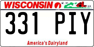 WI license plate 331PIY