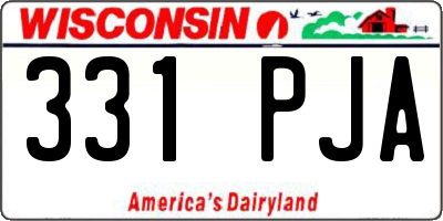 WI license plate 331PJA