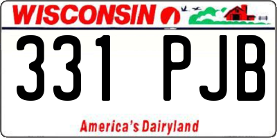 WI license plate 331PJB
