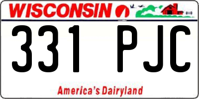WI license plate 331PJC