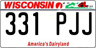 WI license plate 331PJJ