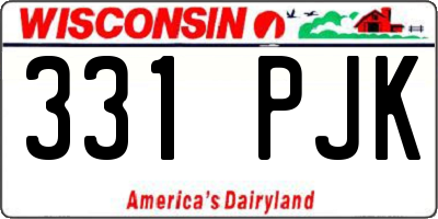 WI license plate 331PJK