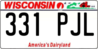 WI license plate 331PJL