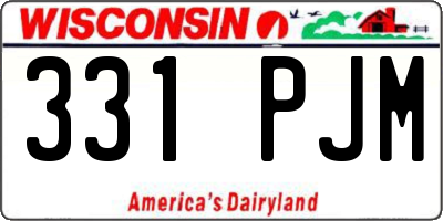 WI license plate 331PJM