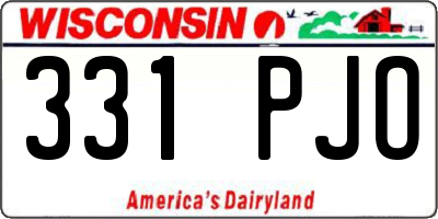 WI license plate 331PJO