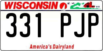 WI license plate 331PJP