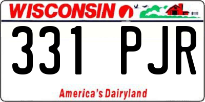 WI license plate 331PJR