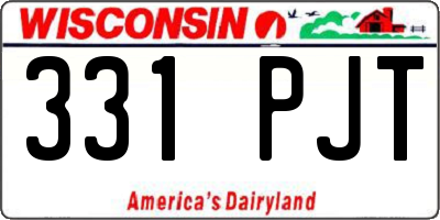 WI license plate 331PJT