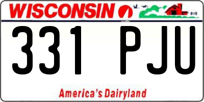 WI license plate 331PJU