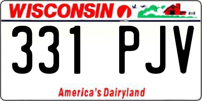 WI license plate 331PJV