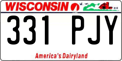 WI license plate 331PJY