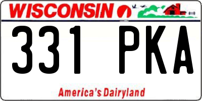 WI license plate 331PKA