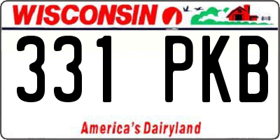 WI license plate 331PKB