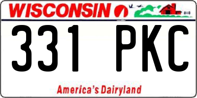 WI license plate 331PKC