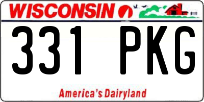 WI license plate 331PKG