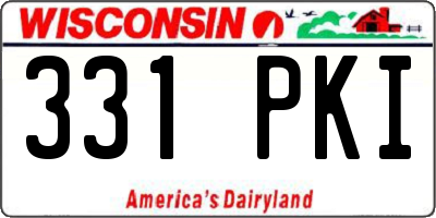 WI license plate 331PKI