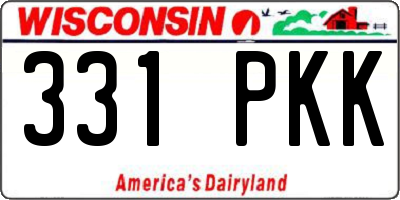 WI license plate 331PKK