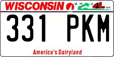 WI license plate 331PKM