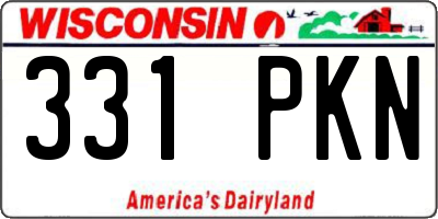 WI license plate 331PKN
