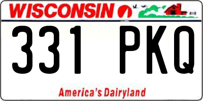 WI license plate 331PKQ