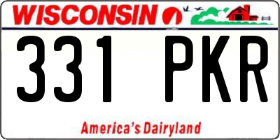 WI license plate 331PKR