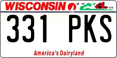 WI license plate 331PKS