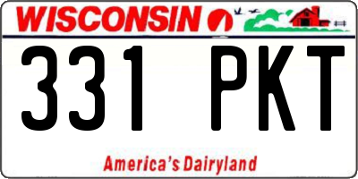 WI license plate 331PKT
