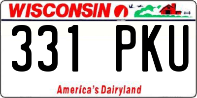 WI license plate 331PKU