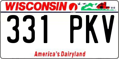 WI license plate 331PKV